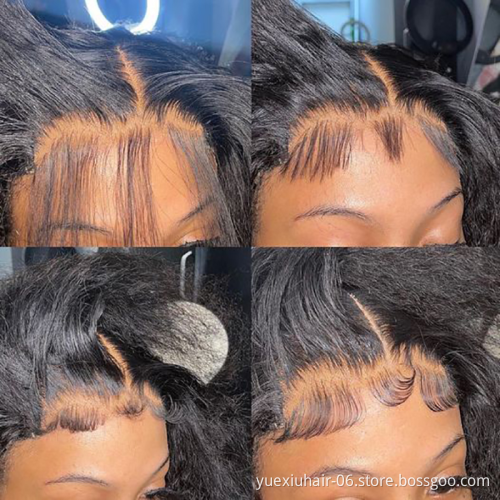 Cheap Wholesale Brazilian 100% Human Swiss HD Transparent Lace Closure Front Glueless Raw Virgin Hair Wigs for Black Women